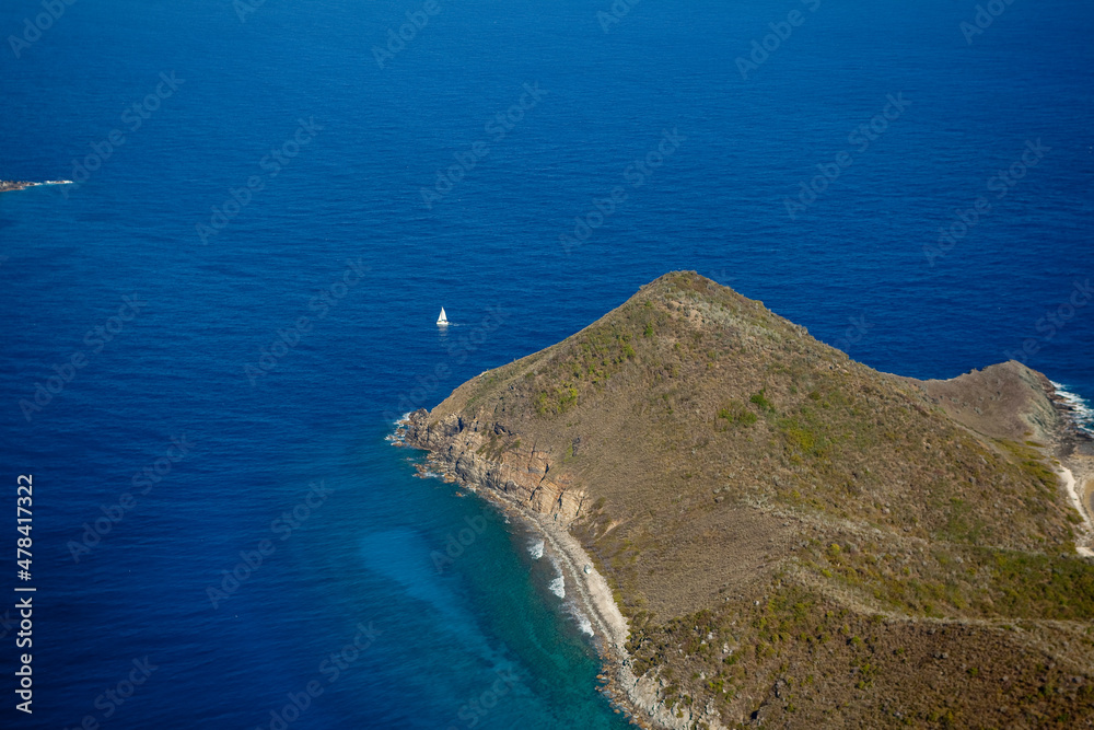 Ginger Island and Wedged Bay. British Virgin Islands Caribbean
