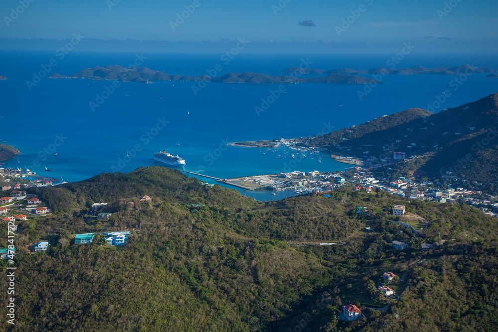 Tortola and Road Town. British Virgin Islands Caribbean