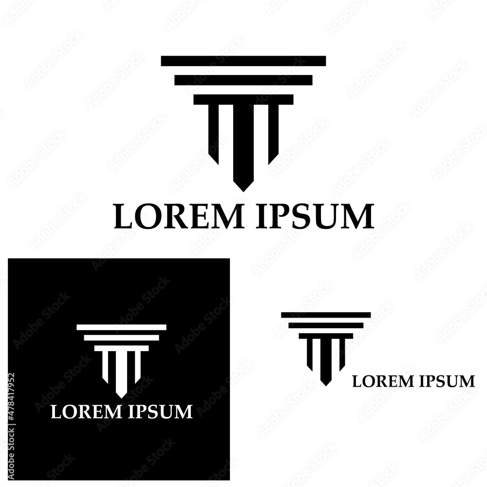 Pillar Logo Template Column Vector Illustration Pillar Logo Template Column Vector Illustration