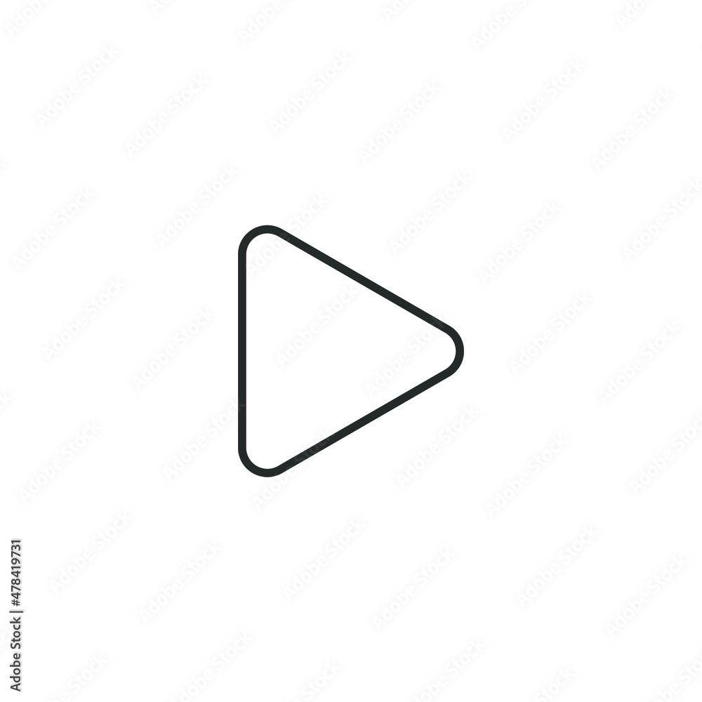 simple vector icon play editable. isolated on white background. simple vector icon play editable. isolated on white background.