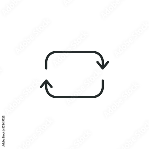 simple vector icon repeat editable. isolated on white background.