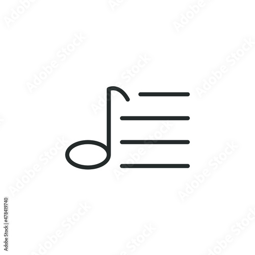 simple vector icon music library editable. isolated on white background.