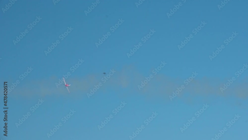 Airplane Spins And Doing Tricks,show Off Skills Concept, Aerobaltic, Gdynia, Poland Airplane Spins And Doing Tricks,show Off Skills Concept, Aerobaltic, Gdynia, Poland