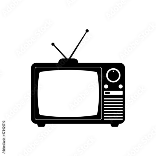 Old TV icon design template vector isolated