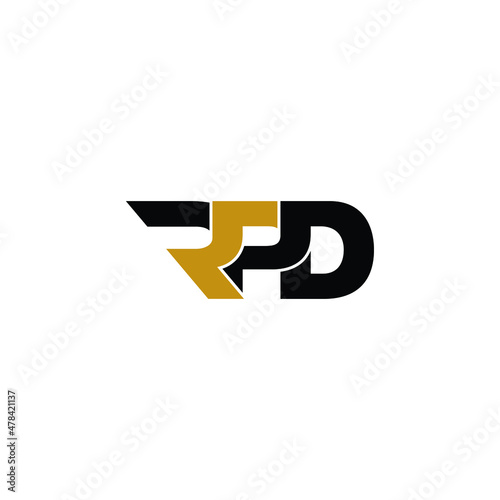 RPD letter monogram logo design vector