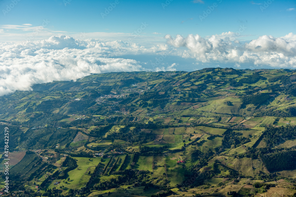 Naklejka premium Agriculture in Rural Costa Rica