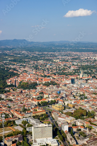 Vista of the Historic City of Zagreb Croatia © Overflightstock