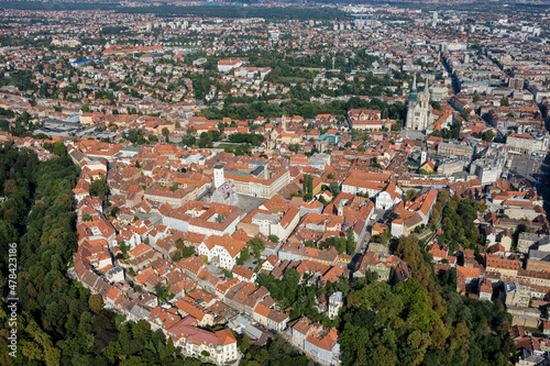Vista of the Historic City of Zagreb Croatia