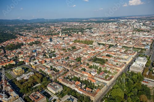 Vista of the Historic City of Zagreb Croatia