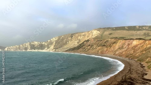 Wallpaper Mural Beautiful sand beach on the coast of Dorset with no people in England Torontodigital.ca