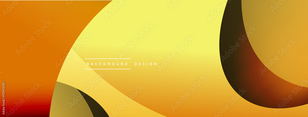 Creative geometric wallpaper. Minimal abstract background. Circle and wave composition vector illustration for wallpaper banner background or landing page Creative geometric wallpaper. Minimal abstract background. Circle and wave composition vector illustration for wallpaper banner background or landing page