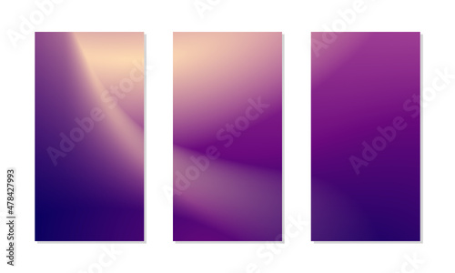 set of abstract background with beautiful gradation color, colorful background for poster flyer banner backdrop.vertical banner.cool fluid background vector illustration © GREENMUR