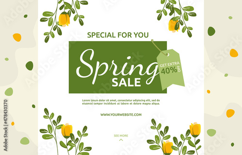 Special Spring Sale Flower Floral Season Marketing Banner Business