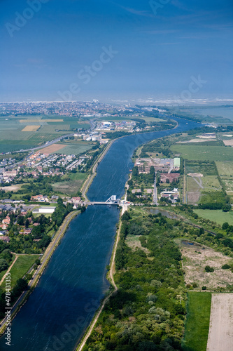 The bridge of Bénouville on the Caen canal to the sea, which replaced the old Pegasus bridge. France