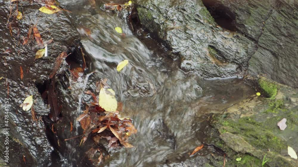 Close up of a water stream in a town river. Close up of a water stream in a town river.