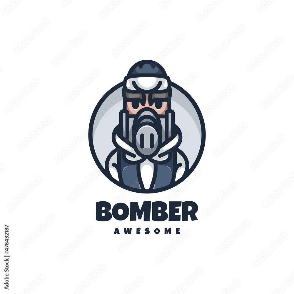 Illuistration vector graphic of Bomber, good for logo design