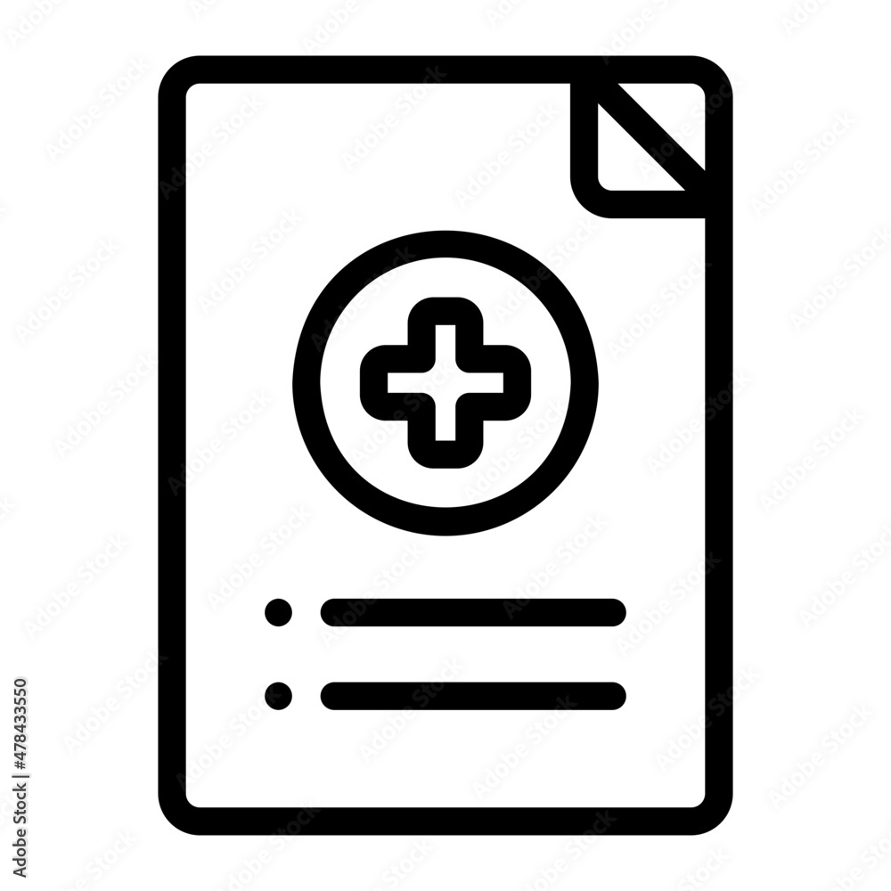 prescription line icon prescription line icon