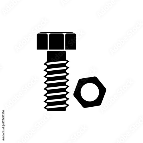 screw bolt icon design template vector