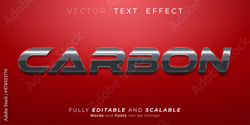 Carbon text effect, Editable three dimension texture text style photo