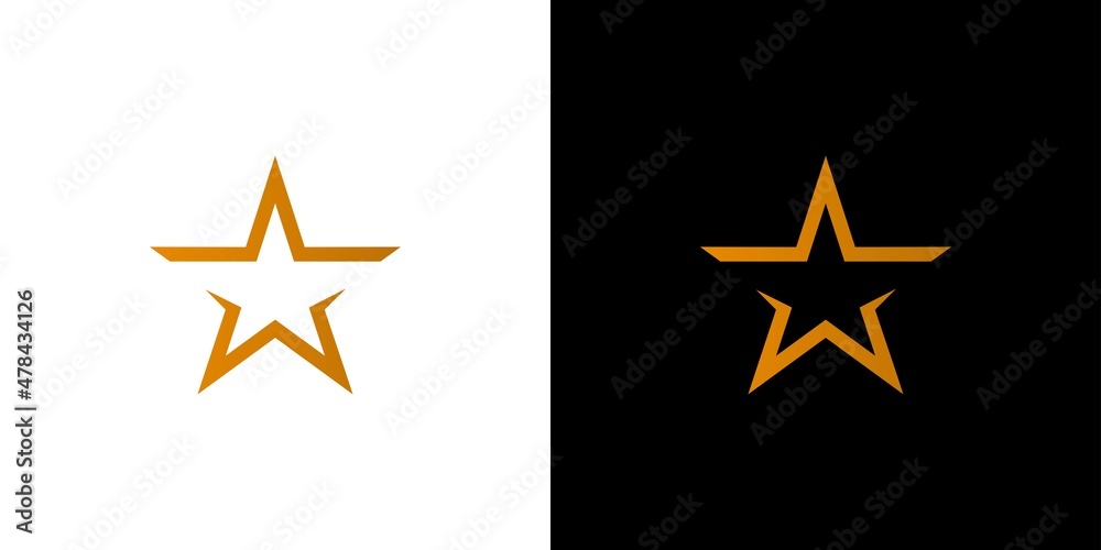 Obraz premium Unique and modern letter W initials star logo design