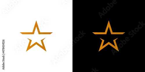 Unique and modern letter W initials star logo design