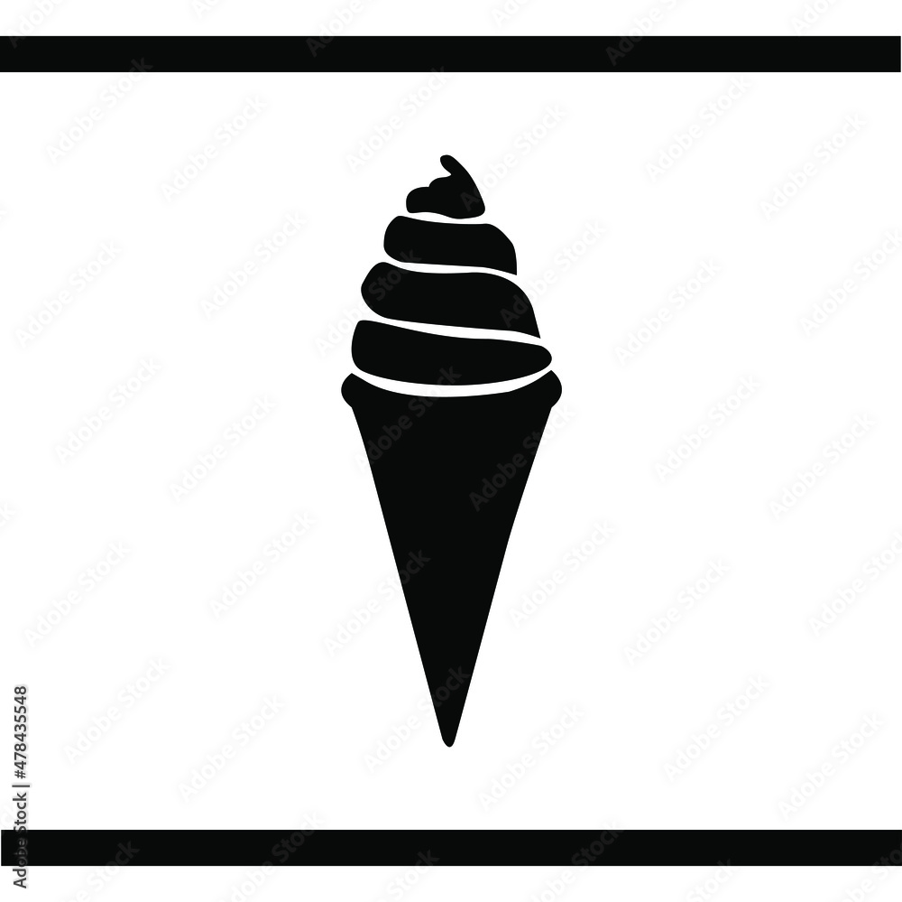 Ice Cream Vector Icon. Ice cream icon in trendy flat style. Ice cream icon image, Ice cream icon illustration isolated on white background Ice Cream Vector Icon. Ice cream icon in trendy flat style. Ice cream icon image, Ice cream icon illustration isolated on white background