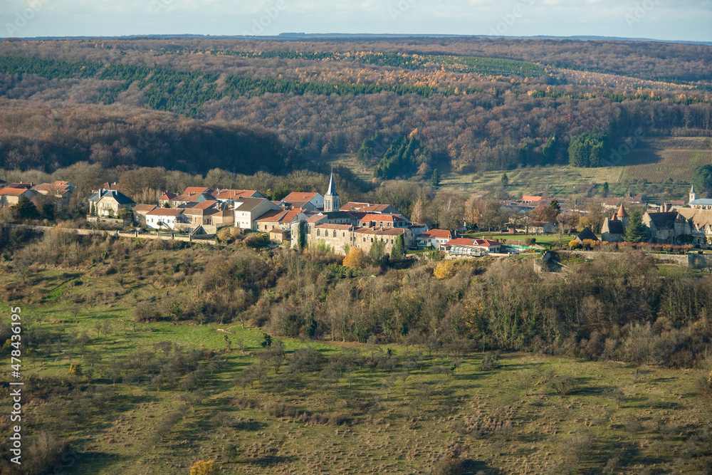 Aerial Buxières sous les Côtes Lorraine France