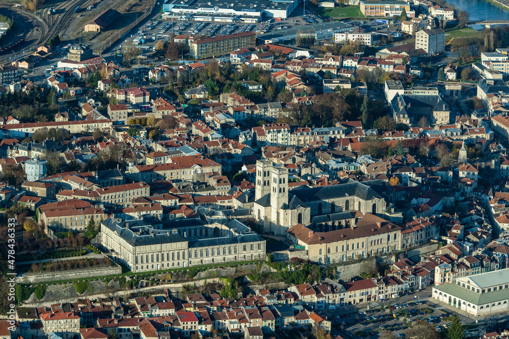 Aerial Ville de Verdun Lorraine France