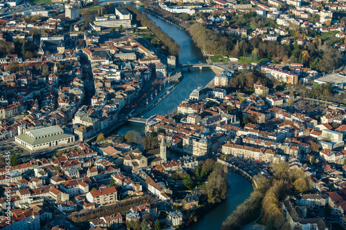 Fototapeta Naklejka Na Ścianę i Meble -  Aerial Ville de Verdun Lorraine France