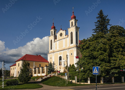 Church of Saints Peter and Paul in Ivye.Belarus. photo