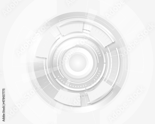 white technology and time machine background
