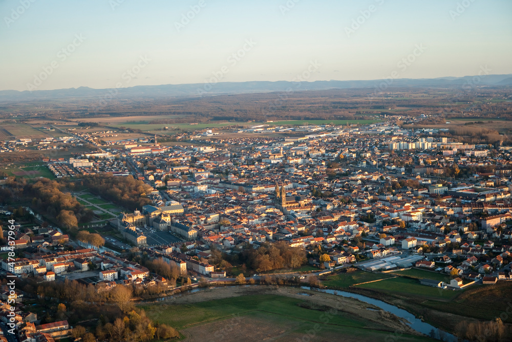 Aerial Luneville et Son Chateau Lorraine France