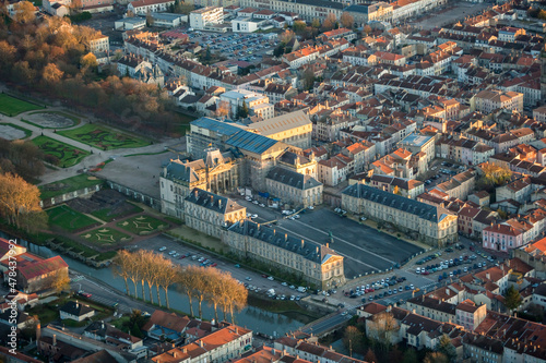 Aerial Luneville et Son Chateau Lorraine France © Overflightstock