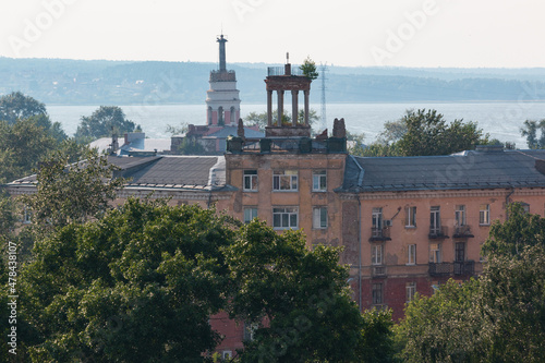 roofs of houses in the city of Izhevsk