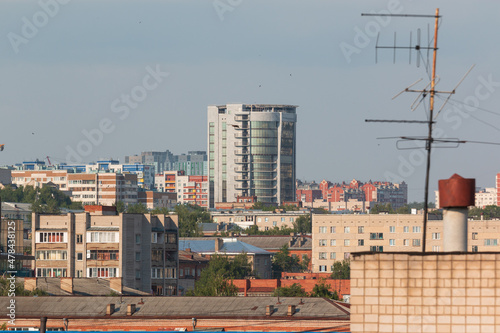 roofs of houses in the city of Izhevsk