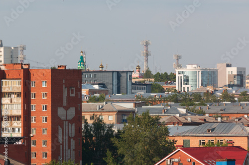 roofs of houses in the city of Izhevsk