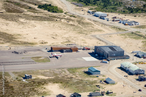 Airport at  Inuit Village of Kuujjuarapik Nunavik Quebec Canada photo