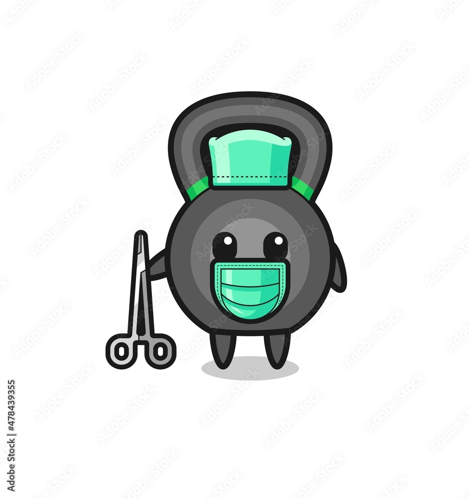 surgeon kettlebell mascot character surgeon kettlebell mascot character