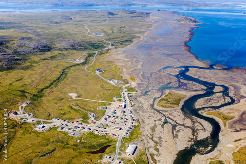 Inuit Village of Tasiujaq Nunavik Quebec Canada photo