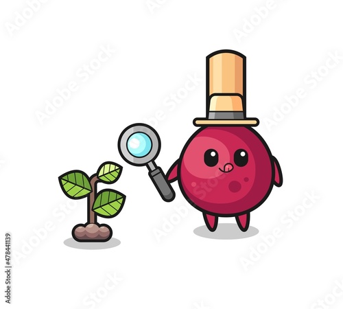 cute matches herbalist researching a plants