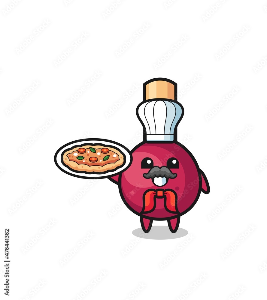 matches character as Italian chef mascot
