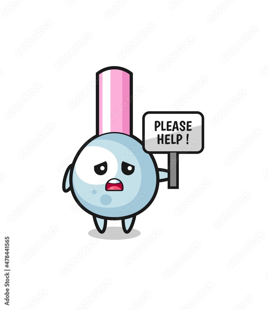 cute cotton bud hold the please help banner cute cotton bud hold the please help banner