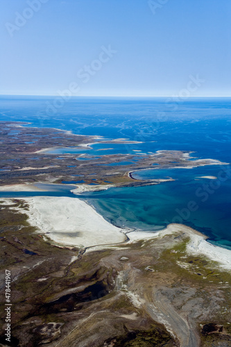 Abstract Tundra Landscape Near Povungnituk Nunavik Quebec Canada