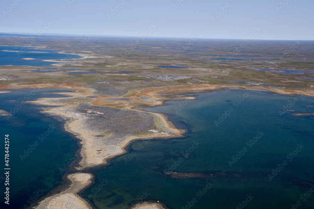 Abstract Tundra Landscape Near Povungnituk Nunavik Quebec Canada