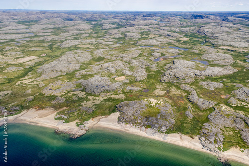 Tundra and Barren Landscape Nunavik Quebec Canada photo