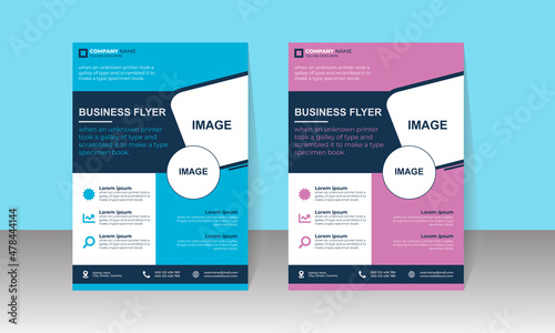 New Corporate Business Flyer Design, Travel Brochure Design, Real State A4 Template, Vector Illustration with Images