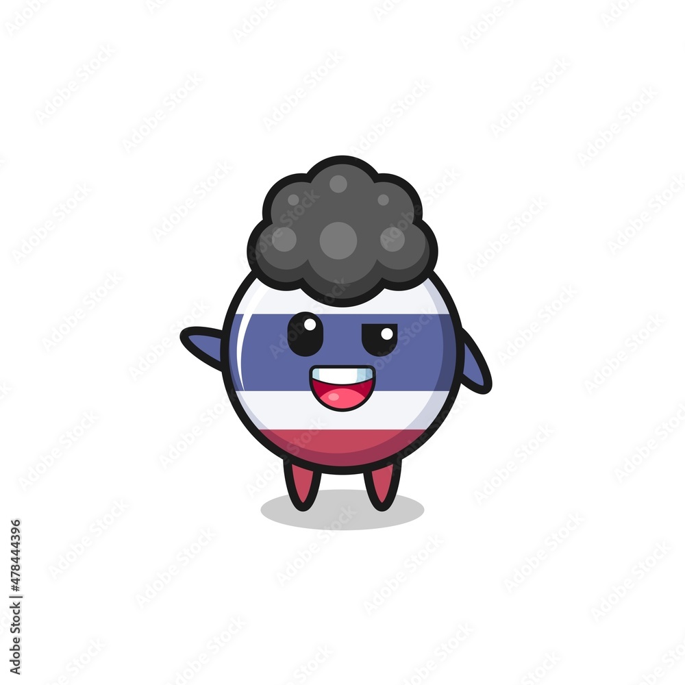 thailand flag character as the afro boy