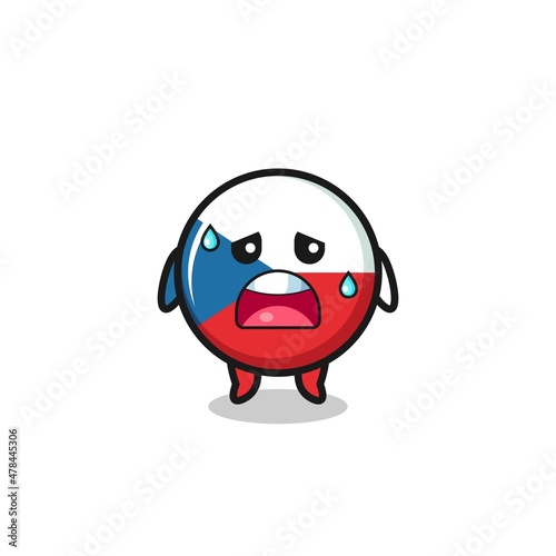 the fatigue cartoon of czech flag