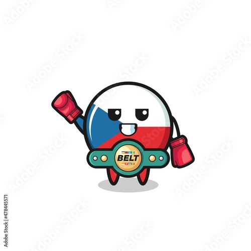 czech flag boxer mascot character
