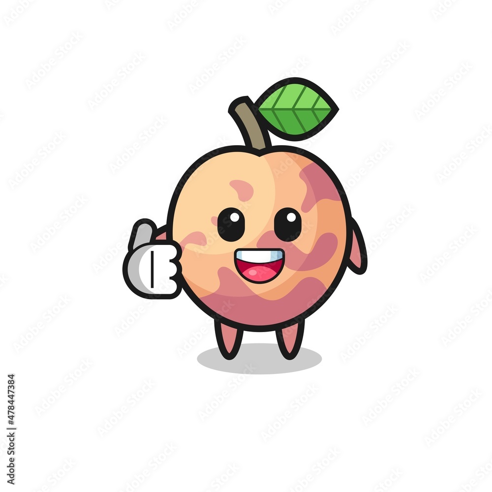 pluot fruit mascot doing thumbs up gesture pluot fruit mascot doing thumbs up gesture